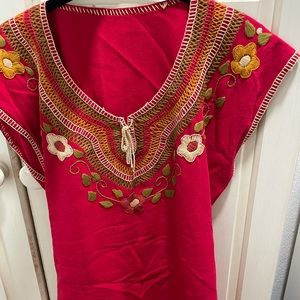 Res floral embroidered dress